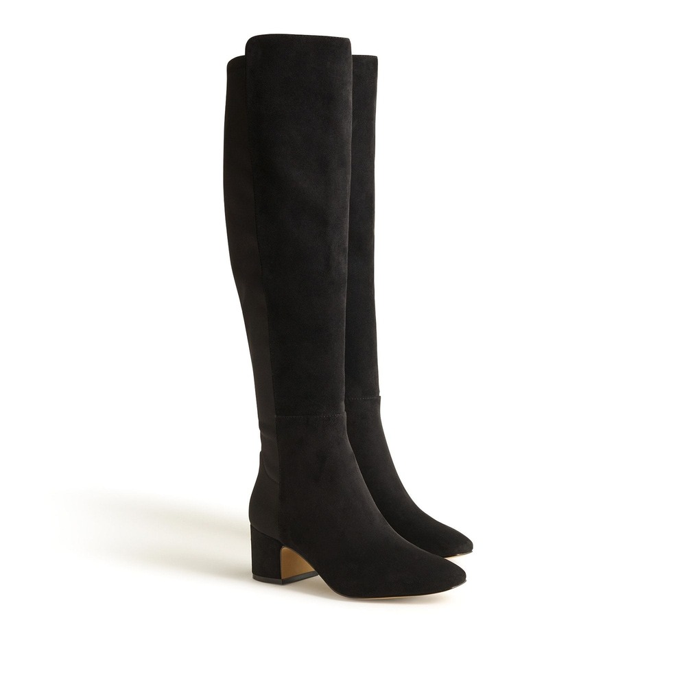 J.Crew Knee-high‎ heeled boots Black 7.5